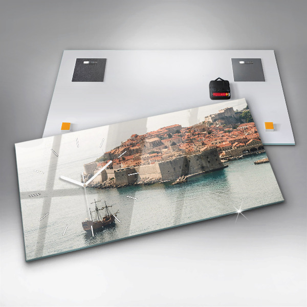 Horloge murale horizontale Voilier à Dubrovnik