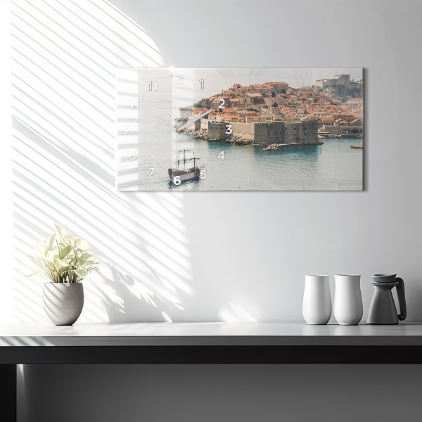 Horloge murale horizontale Voilier à Dubrovnik