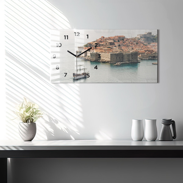Horloge murale horizontale Voilier à Dubrovnik