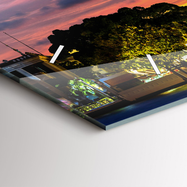 Horloge rectangulaire horizontale Temple à Bangkok