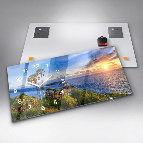 Horloge rectangulaire horizontale Phuket en Thaïlande