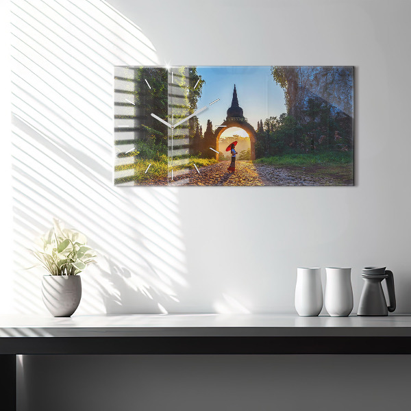 Horloge rectangulaire horizontale Parc de Surat Thani en Thaïlande