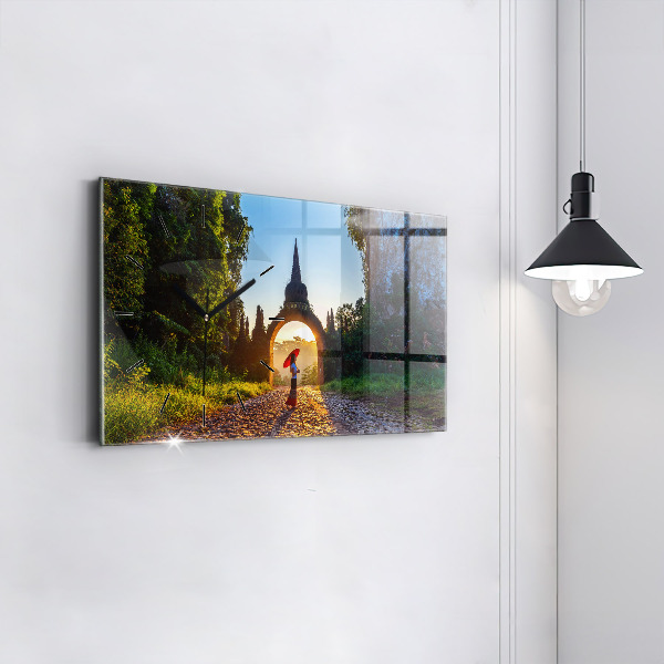 Horloge rectangulaire horizontale Parc de Surat Thani en Thaïlande