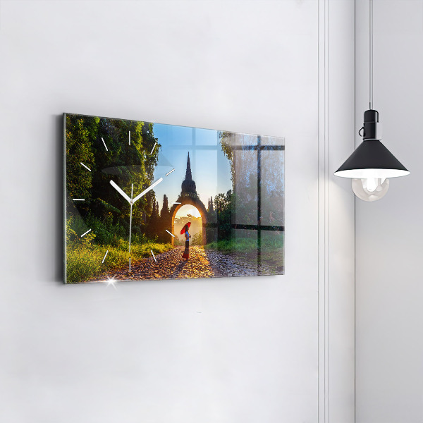 Horloge rectangulaire horizontale Parc de Surat Thani en Thaïlande