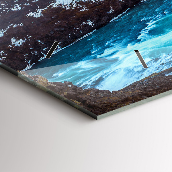 Horloge rectangulaire horizontale Cascade de Gullfoss en Islande
