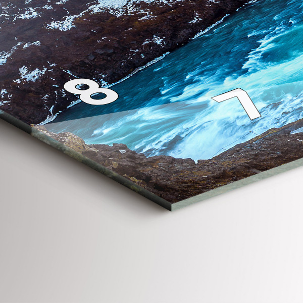 Horloge rectangulaire horizontale Cascade de Gullfoss en Islande