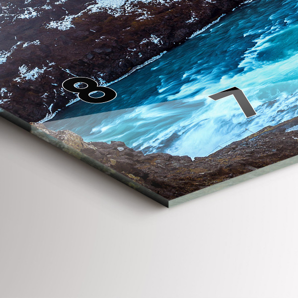 Horloge rectangulaire horizontale Cascade de Gullfoss en Islande