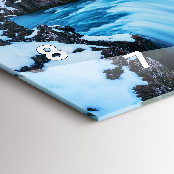 Horloge rectangulaire horizontale Cascade de Godafoss, Islande