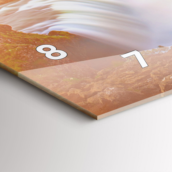 Horloge rectangulaire horizontale Godafoss en Islande