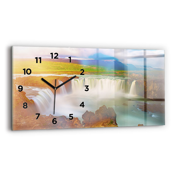 Horloge rectangulaire horizontale Godafoss en Islande