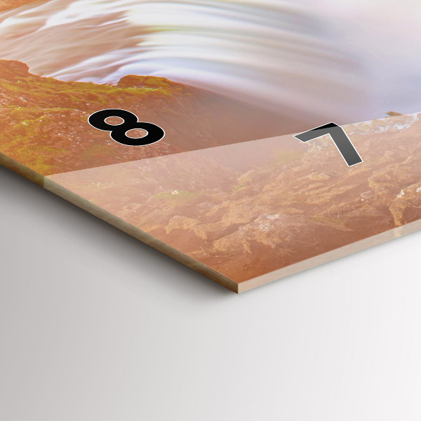 Horloge rectangulaire horizontale Godafoss en Islande