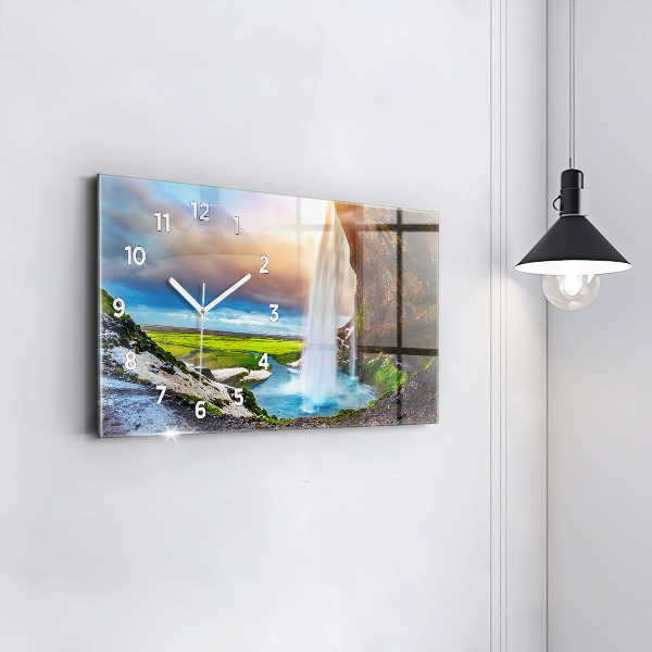 Horloge rectangulaire horizontale Cascade en Islande