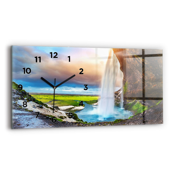Horloge rectangulaire horizontale Cascade en Islande