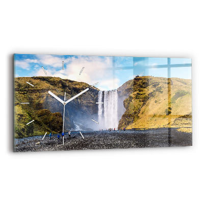 Horloge rectangulaire horizontale Cascade en Islande