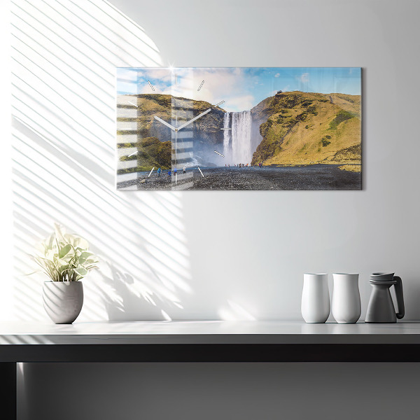 Horloge rectangulaire horizontale Cascade en Islande