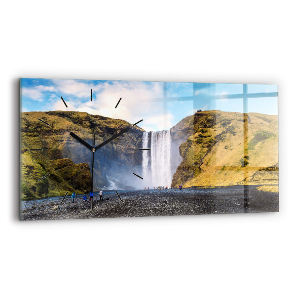 Horloge rectangulaire horizontale Cascade en Islande