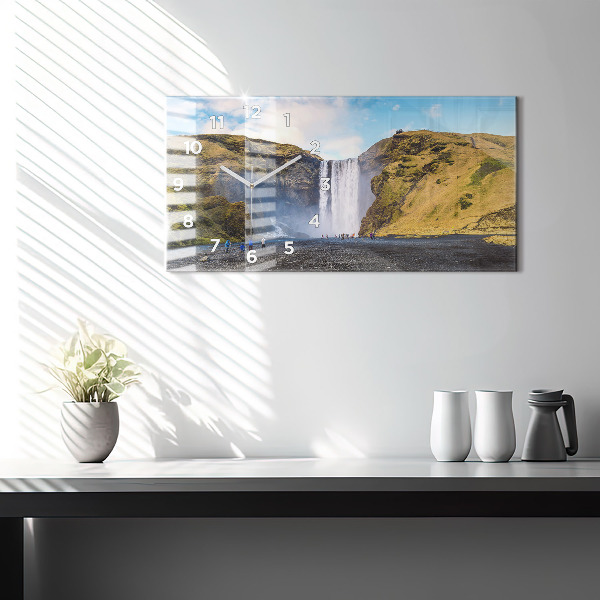 Horloge rectangulaire horizontale Cascade en Islande