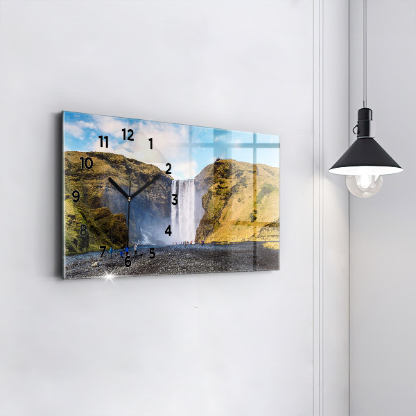 Horloge rectangulaire horizontale Cascade en Islande