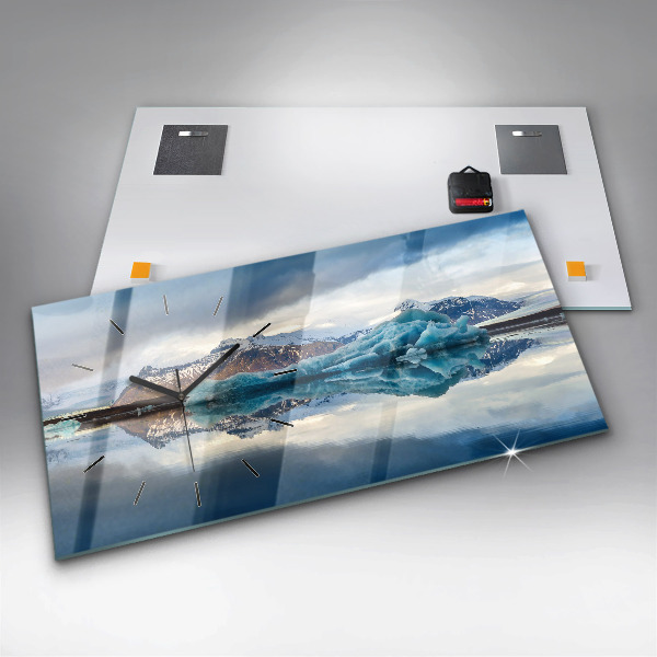 Horloge rectangulaire horizontale Lac Jokulsarlon Islande
