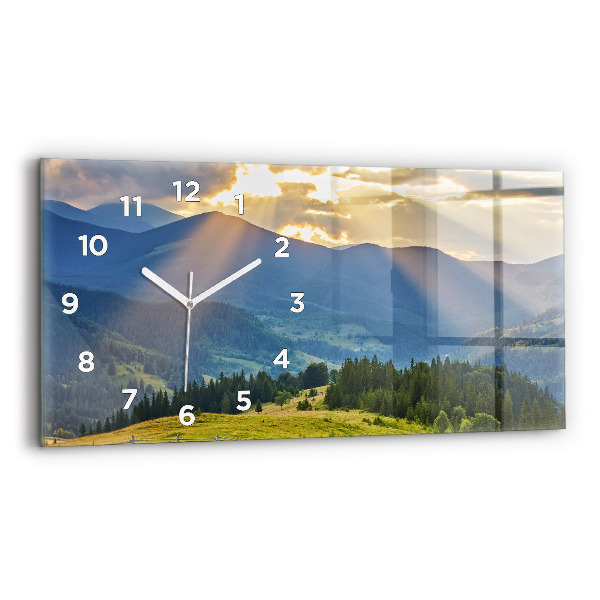 Horloge rectangulaire horizontale Paysage avec forêts
