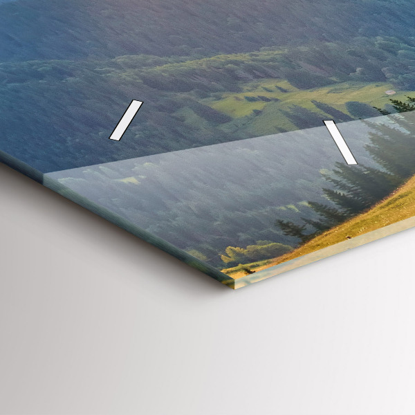 Horloge rectangulaire horizontale Paysage avec forêts