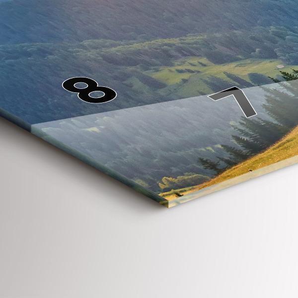 Horloge rectangulaire horizontale Paysage avec forêts