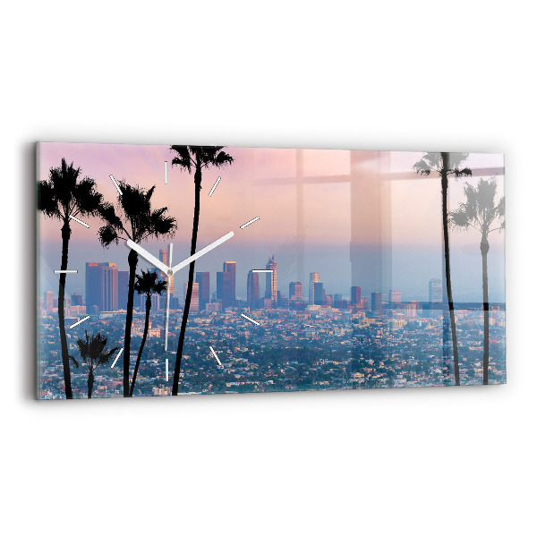 Horloge rectangulaire horizontale Coucher de soleil à Los Angeles