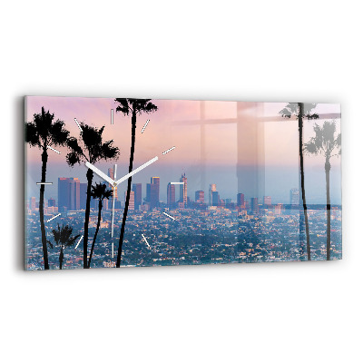 Horloge rectangulaire horizontale Coucher de soleil à Los Angeles