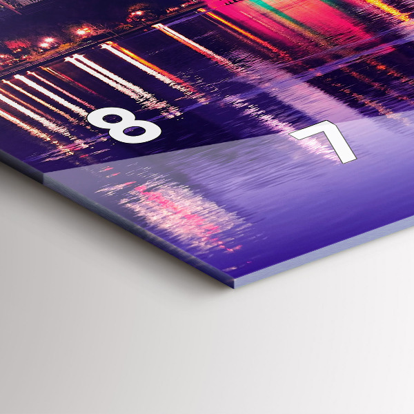 Horloge rectangulaire horizontale 'Horizon de la ville d''Orlando'