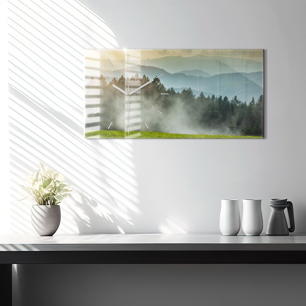 Horloge rectangulaire horizontale Paysage de montagne