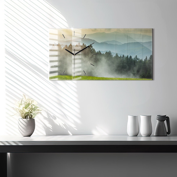 Horloge rectangulaire horizontale Paysage de montagne