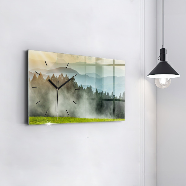Horloge rectangulaire horizontale Paysage de montagne