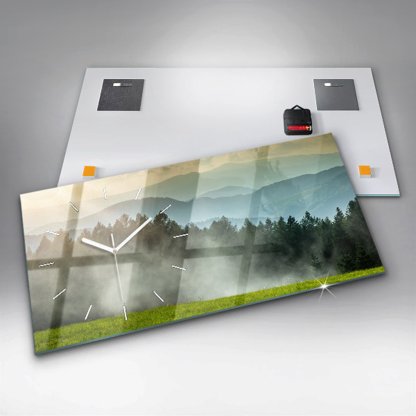 Horloge rectangulaire horizontale Paysage de montagne