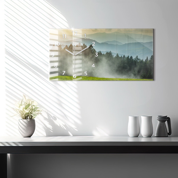 Horloge rectangulaire horizontale Paysage de montagne