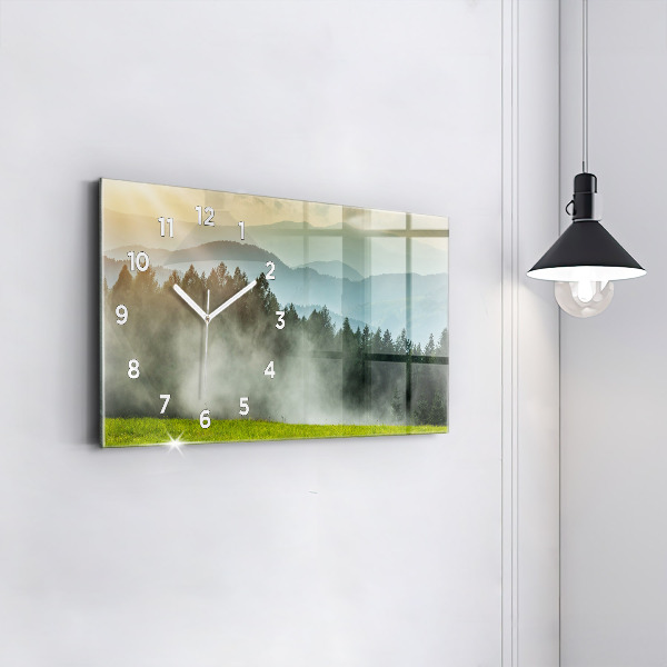 Horloge rectangulaire horizontale Paysage de montagne