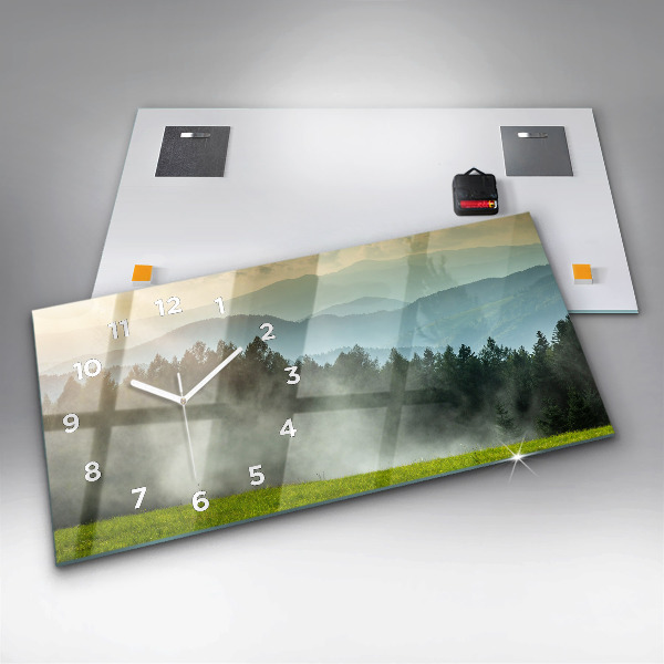 Horloge rectangulaire horizontale Paysage de montagne