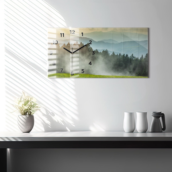 Horloge rectangulaire horizontale Paysage de montagne