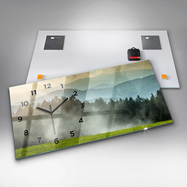 Horloge rectangulaire horizontale Paysage de montagne