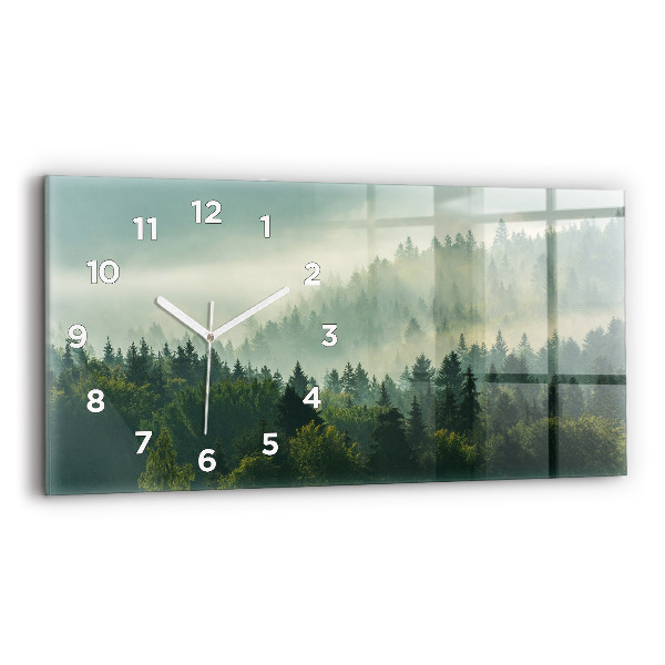 Horloge rectangulaire horizontale Lever de soleil sur les Beskides