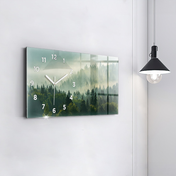 Horloge rectangulaire horizontale Lever de soleil sur les Beskides