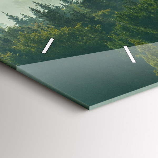 Horloge rectangulaire horizontale Lever de soleil sur les Beskides