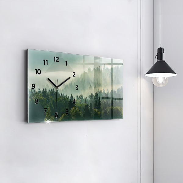 Horloge rectangulaire horizontale Lever de soleil sur les Beskides