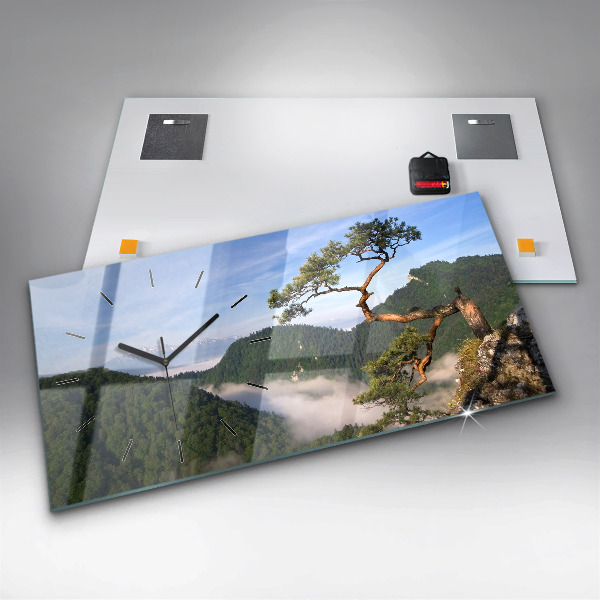 Horloge murale horizontale Pic de Sokolica dans les montagnes des Piénines