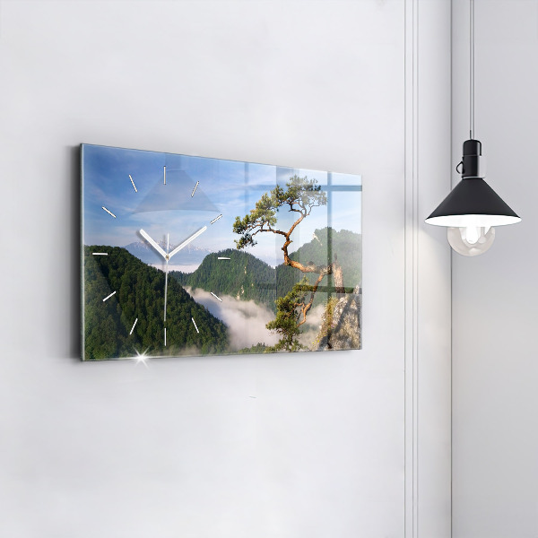 Horloge murale horizontale Pic de Sokolica dans les montagnes des Piénines