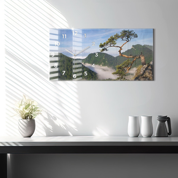 Horloge murale horizontale Pic de Sokolica dans les montagnes des Piénines