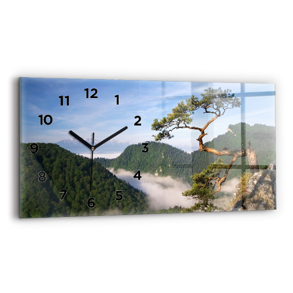 Horloge murale horizontale Pic de Sokolica dans les montagnes des Piénines