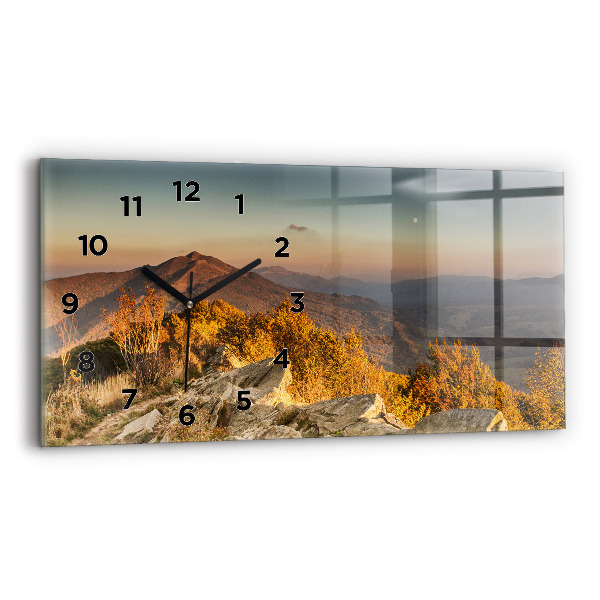 Horloge rectangulaire horizontale Les montagnes de Bieszczady