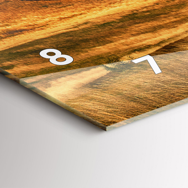 Horloge murale horizontale Paysage de montagne en automne