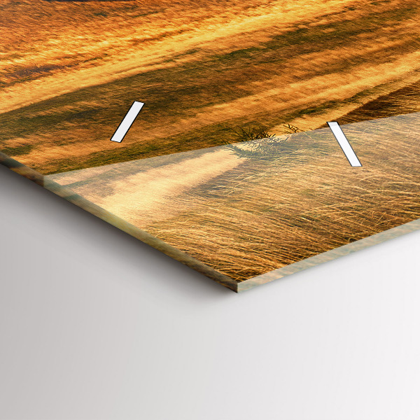 Horloge murale horizontale Paysage de montagne en automne