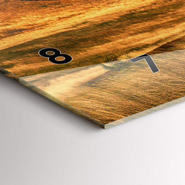 Horloge murale horizontale Paysage de montagne en automne